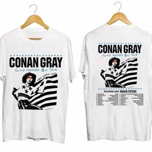 Conan Gray Found Heaven 2024 Tour Music Artist 2 Sided Graphic Fan T-Shirt 81